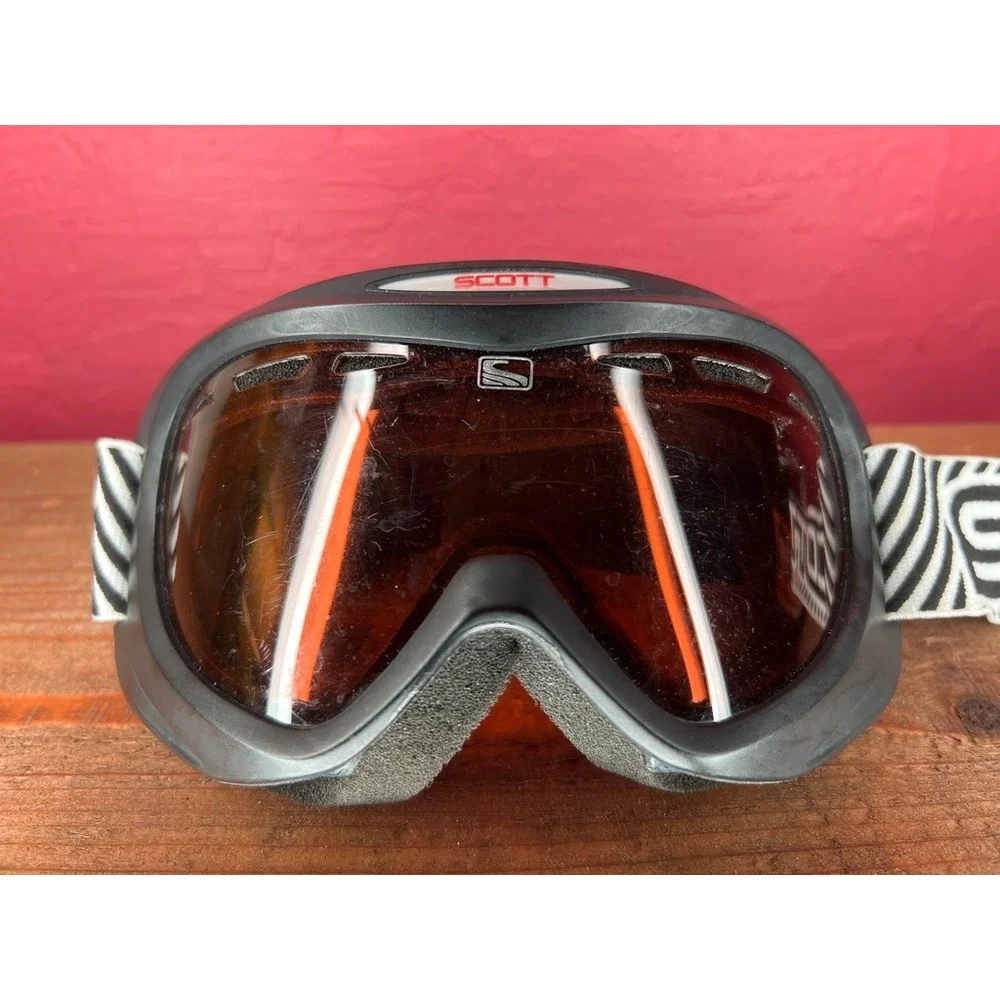 Vintage 80s Scott Snowboard Goggles - Amber Tint